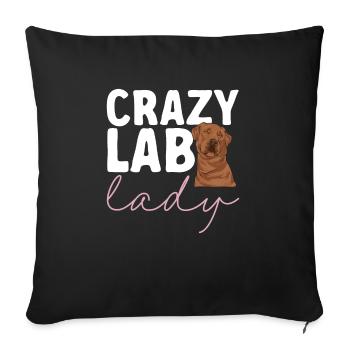 Foxred Labrador Fox Red Labrador Retriever - Sofa pillowcase 17,3'' x 17,3'' (45 x 45 cm) - black - Front