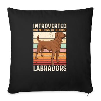 Foxred Labrador Fox Red Labrador Retriever - Sofa pillowcase 17,3'' x 17,3'' (45 x 45 cm) - black - Front