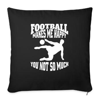 Soccer Team Soccer Design Soccer Player - Sofa pillowcase 17,3'' x 17,3'' (45 x 45 cm) - black - Front