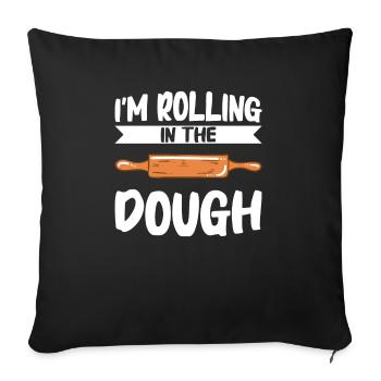Cuisson du pain Boulangerie Boulangerie Fabrication du pain - Housse de coussin décorative 45 x 45 cm - noir - Devant