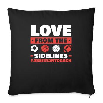 Assistant Coach Sport Trainer Team Coaching - Sofa pillowcase 17,3'' x 17,3'' (45 x 45 cm) - black - Front