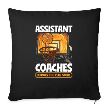 Assistant Coach Sport Trainer Team Coaching - Sofa pillowcase 17,3'' x 17,3'' (45 x 45 cm) - black - Front