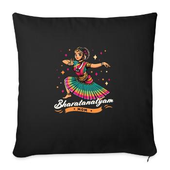 Bharatanatyam Mom Indian Dance Indian - Sofa pillowcase 17,3'' x 17,3'' (45 x 45 cm) - black - Front