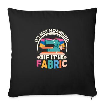Ce n’est pas de la thésaurisation si c’est une machine à coudre en tissu C - Housse de coussin décorative 45 x 45 cm - noir - Devant