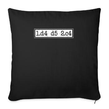 Queen’s Gambit Cool Joueur d’échecs Algébrique - Housse de coussin décorative 45 x 45 cm - noir - Devant