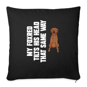 Foxred Labrador Fox Red Labrador Retriever - Sofa pillowcase 17,3'' x 17,3'' (45 x 45 cm) - black - Front