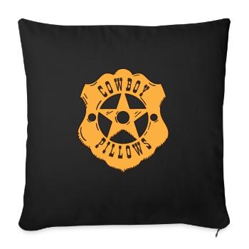 Cowboy Pillows Southern Girl Texas Lady Funny - Sofa pillowcase 17,3'' x 17,3'' (45 x 45 cm) - black - Front