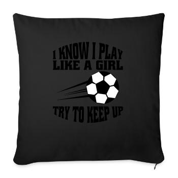 Soccer Player Soccer Team Soccer Design - Sofa pillowcase 17,3'' x 17,3'' (45 x 45 cm) - black - Front