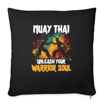 Muay Thai Boxing Martial Arts Martial Artist MMA - Sofa pillowcase 17,3'' x 17,3'' (45 x 45 cm) - black - Front
