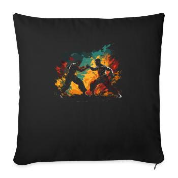 Muay Thai Boxing Martial Arts Martial Artist MMA - Sofa pillowcase 17,3'' x 17,3'' (45 x 45 cm) - black - Front