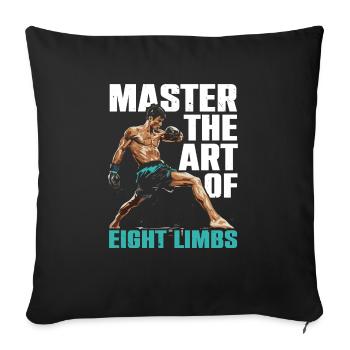 Muay Thai Boxing Martial Arts Martial Artist MMA - Sofa pillowcase 17,3'' x 17,3'' (45 x 45 cm) - black - Front