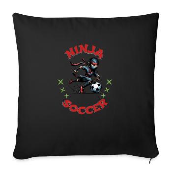 Soccer Ninja Athletic Sports Martial Arts - Sofa pillowcase 17,3'' x 17,3'' (45 x 45 cm) - black - Front