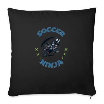 Soccer Ninja Athletic Sports Martial Arts - Sofa pillowcase 17,3'' x 17,3'' (45 x 45 cm) - black - Front