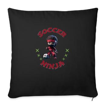 Soccer Ninja Athletic Sports Martial Arts - Sofa pillowcase 17,3'' x 17,3'' (45 x 45 cm) - black - Front