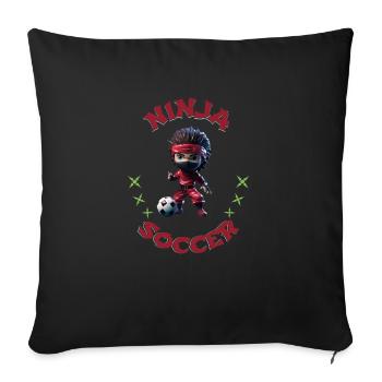 Soccer Ninja Athletic Sports Martial Arts - Sofa pillowcase 17,3'' x 17,3'' (45 x 45 cm) - black - Front