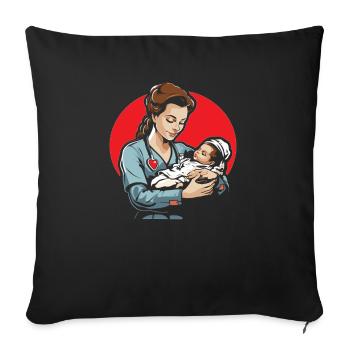 Registered Nurse Medical Medicine Neonatal Nurse - Sofa pillowcase 17,3'' x 17,3'' (45 x 45 cm) - black - Front