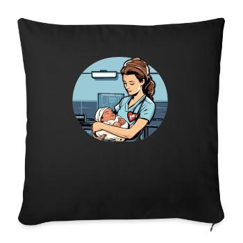 Registered Nurse Medical Medicine Neonatal Nurse - Sofa pillowcase 17,3'' x 17,3'' (45 x 45 cm) - black - Front