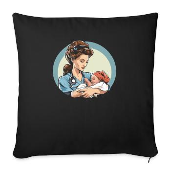 Registered Nurse Medical Medicine Neonatal Nurse - Sofa pillowcase 17,3'' x 17,3'' (45 x 45 cm) - black - Front