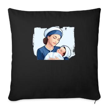 Registered Nurse Medical Medicine Neonatal Nurse - Sofa pillowcase 17,3'' x 17,3'' (45 x 45 cm) - black - Front