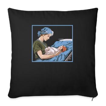 Registered Nurse Medical Medicine Neonatal Nurse - Sofa pillowcase 17,3'' x 17,3'' (45 x 45 cm) - black - Front