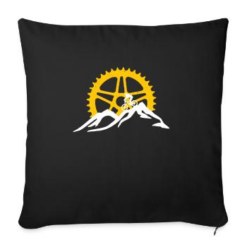 Mountain Bike MTB Biker Gift - Sofa pillowcase 17,3'' x 17,3'' (45 x 45 cm) - black - Front