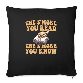 Le Smore que vous lisez Le Smore que vous connaissez Guimauve - Housse de coussin décorative 45 x 45 cm - noir - Devant