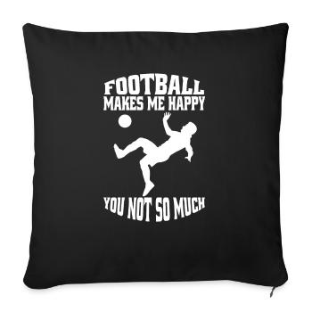 Soccer Player Soccer Team Soccer Design - Sofa pillowcase 17,3'' x 17,3'' (45 x 45 cm) - black - Front