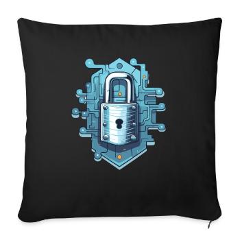 Cybersecurity Art Hacking Lover Computer Nerd - Sofa pillowcase 17,3'' x 17,3'' (45 x 45 cm) - black - Front