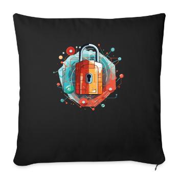 Drôle Hacker Style Hacking Amant Ordinateur - Housse de coussin décorative 45 x 45 cm - noir - Devant
