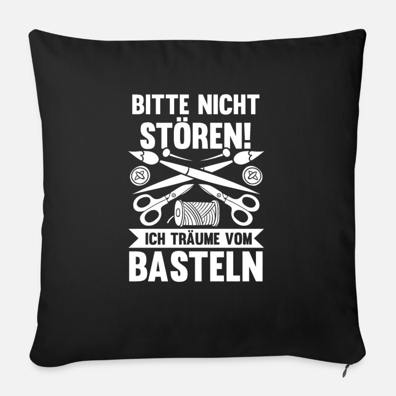 Bastler Basteln - Sofakissenbezug 45 x 45 cm - Schwarz