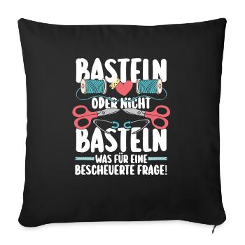 Bastler Basteln - Sofakissenbezug 45 x 45 cm - Schwarz - Vorne