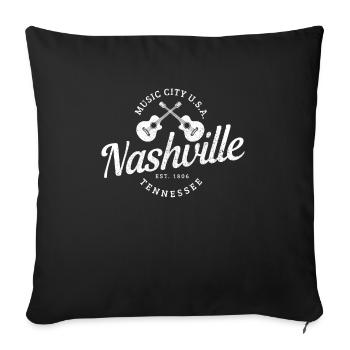 Nashville Tennessee Country Music - Sofa pillowcase 17,3'' x 17,3'' (45 x 45 cm) - black - Front