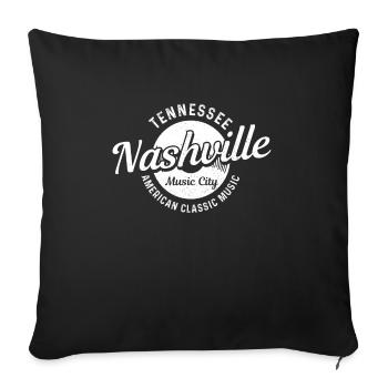 Nashville Tennessee Country Music - Sofa pillowcase 17,3'' x 17,3'' (45 x 45 cm) - black - Front