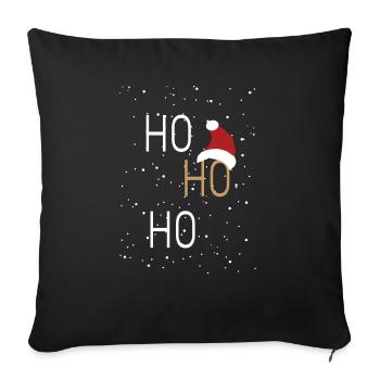 Christmas Ho Ho Ho - Sofa pillowcase 17,3'' x 17,3'' (45 x 45 cm) - black - Front