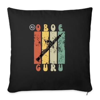 Number One Viola Tutor - Gift Idea For Viola Teach - Sofa pillowcase 17,3'' x 17,3'' (45 x 45 cm) - black - Front