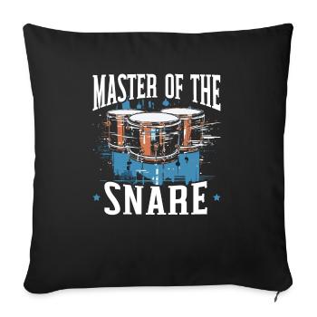 Snare Drum Musical Instrument Musician Drummer - Sofa pillowcase 17,3'' x 17,3'' (45 x 45 cm) - black - Front