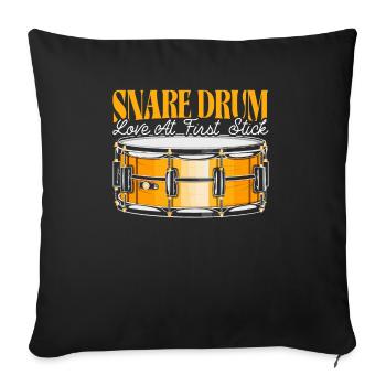 Snare Drum Musical Instrument Musician Drummer - Sofa pillowcase 17,3'' x 17,3'' (45 x 45 cm) - black - Front