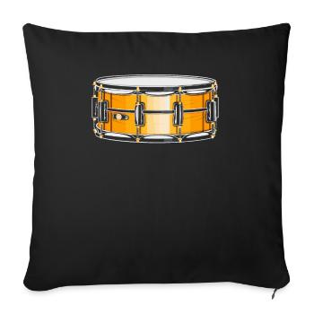 Snare Drum Musical Instrument Musician Drummer - Sofa pillowcase 17,3'' x 17,3'' (45 x 45 cm) - black - Front
