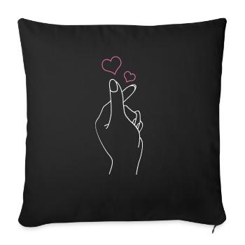 K-Pop Fan Gift Korean Pop Music - Sofa pillowcase 17,3'' x 17,3'' (45 x 45 cm) - black - Front