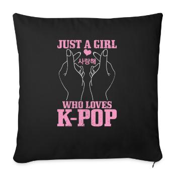K-Pop Fan Gift Korean Pop Music - Sofa pillowcase 17,3'' x 17,3'' (45 x 45 cm) - black - Front