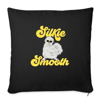 Seidenhuhn Silkie Chicken - Sofa pillowcase 17,3'' x 17,3'' (45 x 45 cm) - black - Front