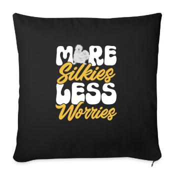 Seidenhuhn Poulet soyeux - Housse de coussin décorative 45 x 45 cm - noir - Devant