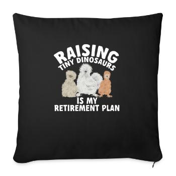 Seidenhuhn Silkie Chicken - Sofa pillowcase 17,3'' x 17,3'' (45 x 45 cm) - black - Front