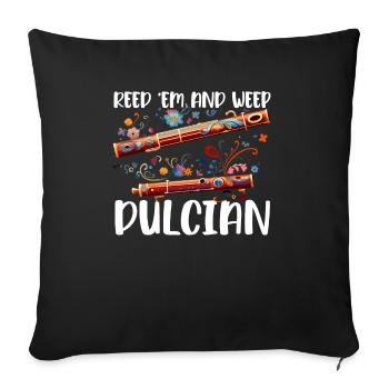 Dulcian Player Musical Instrument Musician - Sofa pillowcase 17,3'' x 17,3'' (45 x 45 cm) - black - Front
