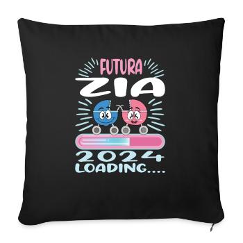 Zia 2024 Loading Aunt 2024 - Sofa pillowcase 17,3'' x 17,3'' (45 x 45 cm) - black - Front