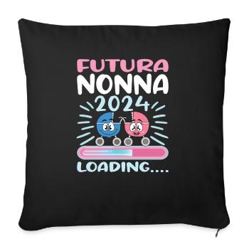 Nonna 2024 Loading Granny 2024 - Sofa pillowcase 17,3'' x 17,3'' (45 x 45 cm) - black - Front