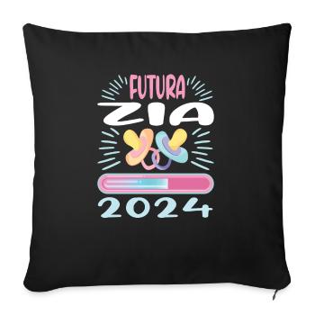 Zia 2024 Loading Aunt 2024 - Sofa pillowcase 17,3'' x 17,3'' (45 x 45 cm) - black - Front