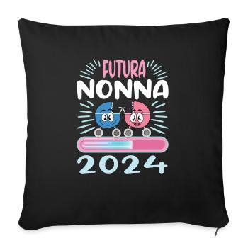 Nonna 2024 Loading Granny 2024 - Sofa pillowcase 17,3'' x 17,3'' (45 x 45 cm) - black - Front
