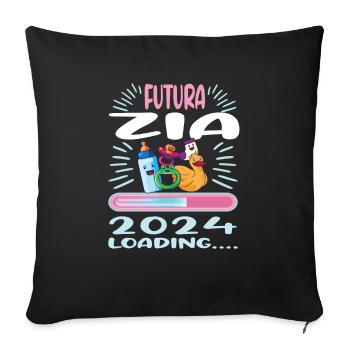 Zia 2024 Loading Aunt 2024 - Sofa pillowcase 17,3'' x 17,3'' (45 x 45 cm) - black - Front
