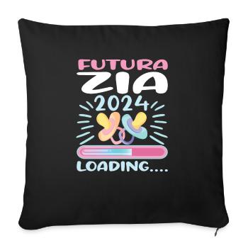 Zia 2024 Loading Aunt 2024 - Sofa pillowcase 17,3'' x 17,3'' (45 x 45 cm) - black - Front